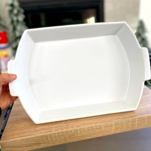 New Crate and Barrel Ceramic Baking Dish 14”x9.5”